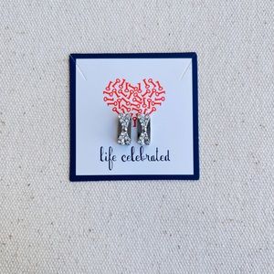 *Silver Pave Bow* Charm Set KEEP COLLECTIVE Retired (2)